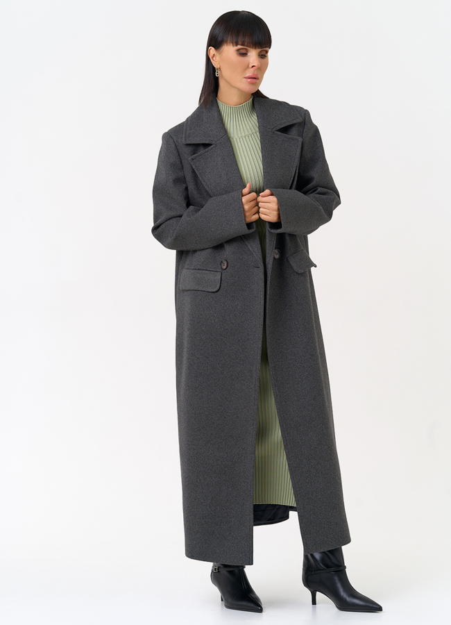 Женское пальто с английским воротником модель № 31622 универмаг малина