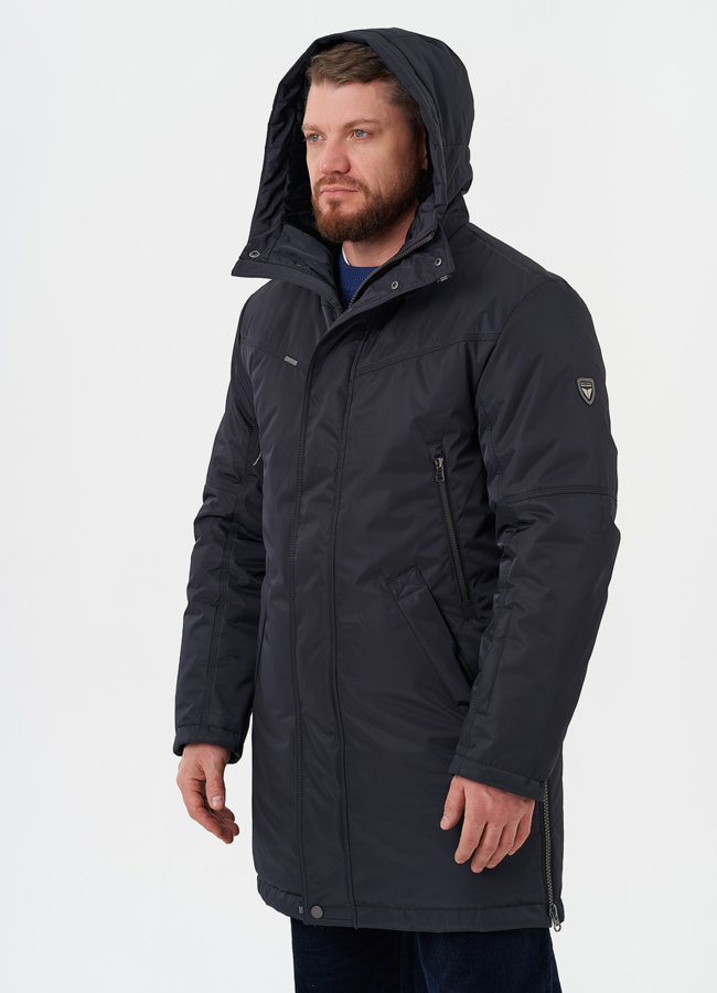 Мужской пуховик с капюшоном модель № 28274 универмаг малина