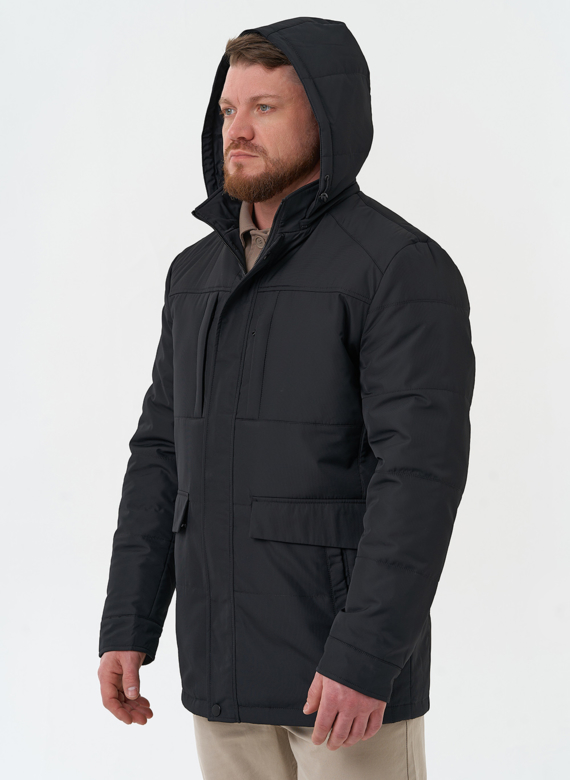 Мужская утепленная куртка с капюшоном