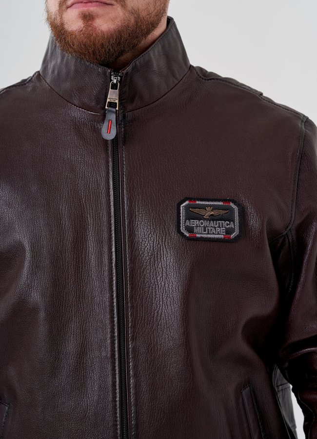 Мужская куртка из натуральной кожи  модель № 24392 универмаг малина