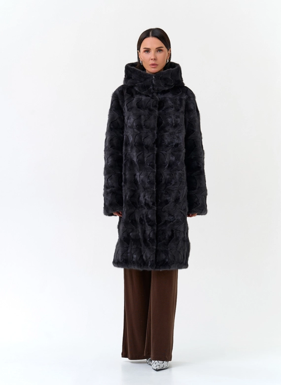 Шуба из меха норки фото