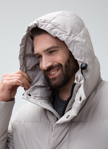 Мужской пуховик с капюшоном 