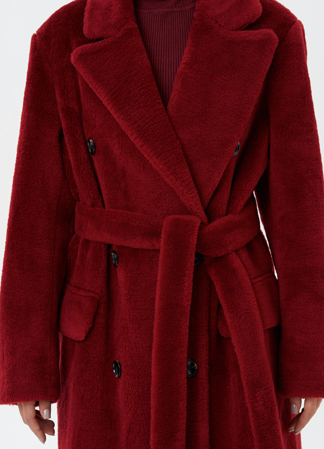 Пальто из шерсти с английским воротником модель № 28674 универмаг малина