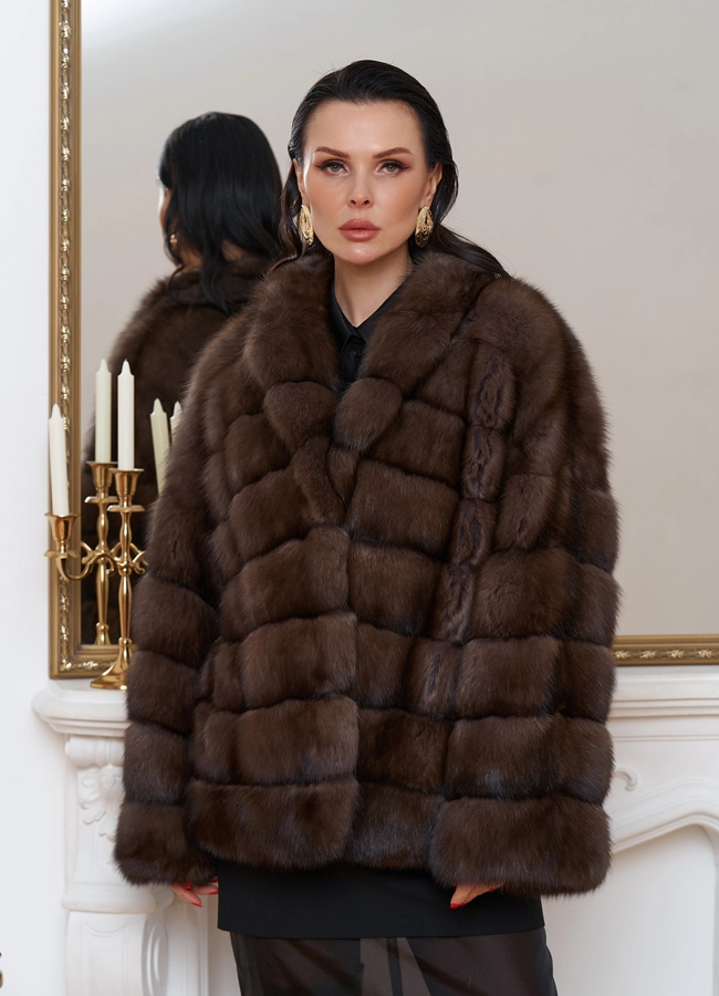 Куртка из баргузинского соболя модель № 29880 универмаг малина