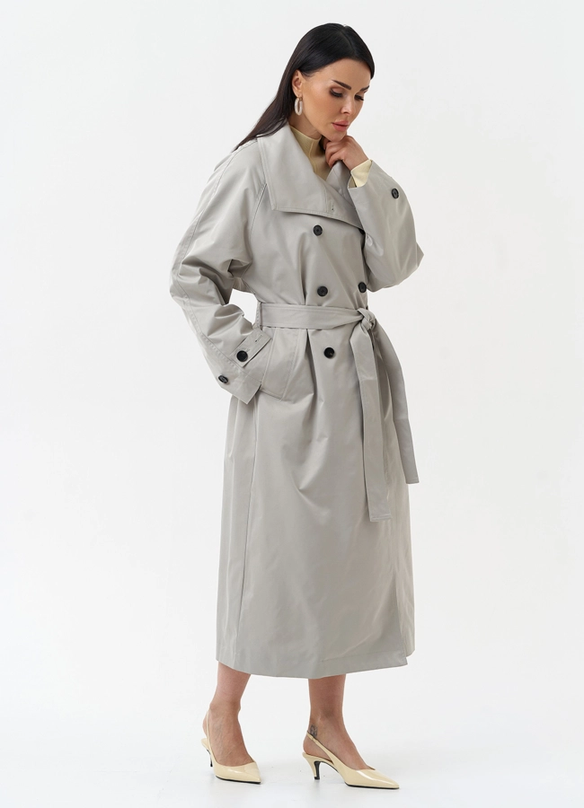 Длинный женский плащ  модель № 30269 универмаг малина